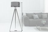 Designová stojací lampa Tripod 142cm černá