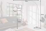 Designová stojací lampa Cocooning 205cm bílá