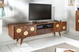 Moderní stolek pod TV z masivu Mystic Living Akácie 140cm