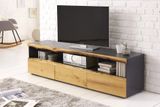 Designový stolek pod TV z masivu Wild Oak Dub šedá 180cm