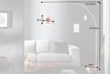 Designová výsuvná stojací lampa Lounge Deal 170-210cm měděná