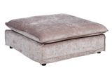 Taburet Heaven taupe samet 100x100cm