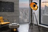 Designová stojací lampa Big Studio 168cm černá zlatá