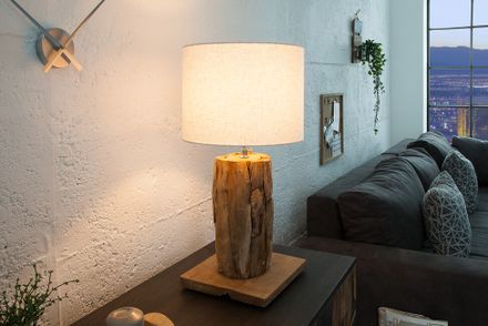 Designová stolní lampa Roots 70cm béžová