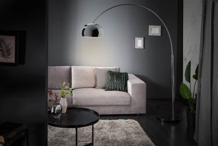 Designová výsuvná stojací lampa Lounge Deal 170-210cm chrom