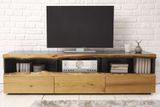 Designový stolek pod TV z masivu Wild Oak Dub šedá 180cm