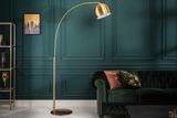 Elegantní oblúková stojacia lampa Lounge Deal 205cm zlatá