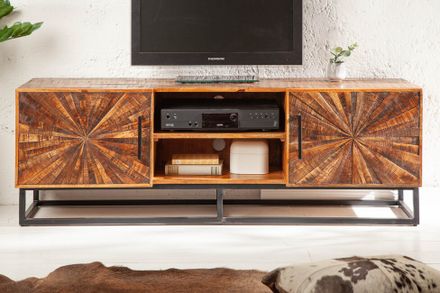 Moderní stolek pod TV z masivu Wood Art Mango 145cm