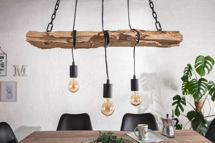 Průmyslová závěsná lampa z masivu Barracuda 70cm